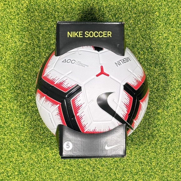 Nike Merlin ACC Official Match Soccer Ball Size 5 White Red Black PSC630-100 - Picture 1 of 7